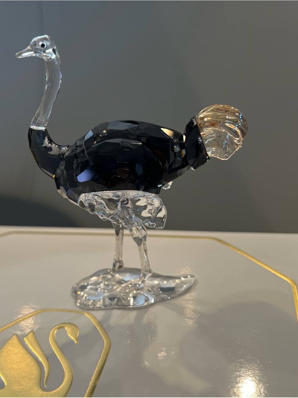 SWAROVSKI SCS 2023 ELEGANCE OF AFRICA OSTRICH MAKENA # 5636302 Designer Signed